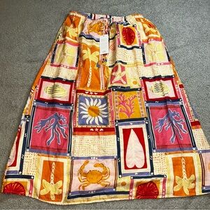 C&C California Colorful Graphic Maxi Skirt